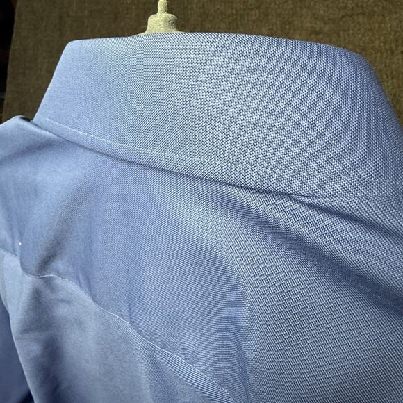 Blueburry Royale Men’s Button-Up Shirt | Royal Blue Hidden Placket | Size 17 - Picture 9 of 10